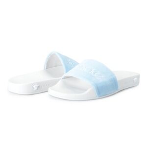 NEW❗️Versace Women's Blue "Versace" Flip Flop Slides